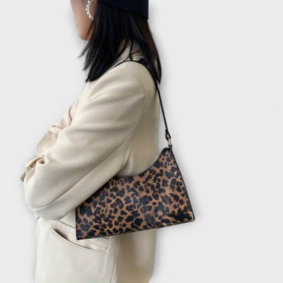 Nora. - Borsa a spalla in stile francese con motivo leopardato