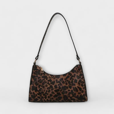 Nora. - Borsa a tracolla in stile francese con motivo leopardato