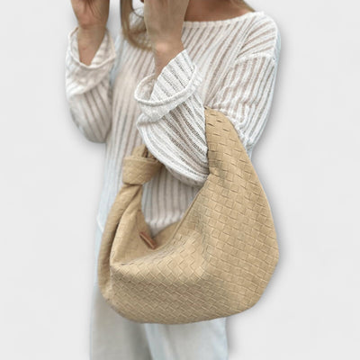 Nora. -Grande borsa a tracolla intrecciata da donna