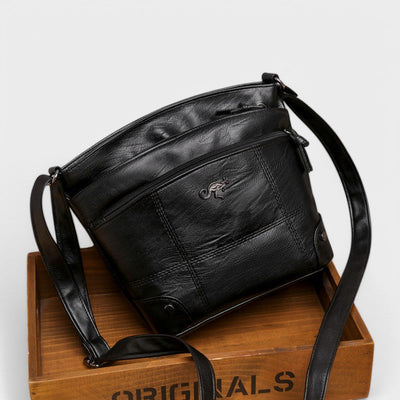 Nora. - Borsa a tracolla casual con cuciture a rombi