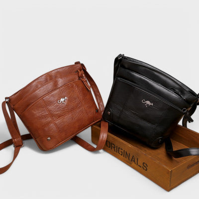 Nora. - Borsa a tracolla casual con cuciture a rombi