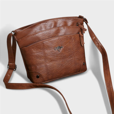 Nora. - Borsa a tracolla casual con cuciture a rombi
