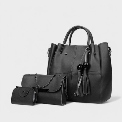 Nora. - Set di borse alla moda in 3 pezzi con frange