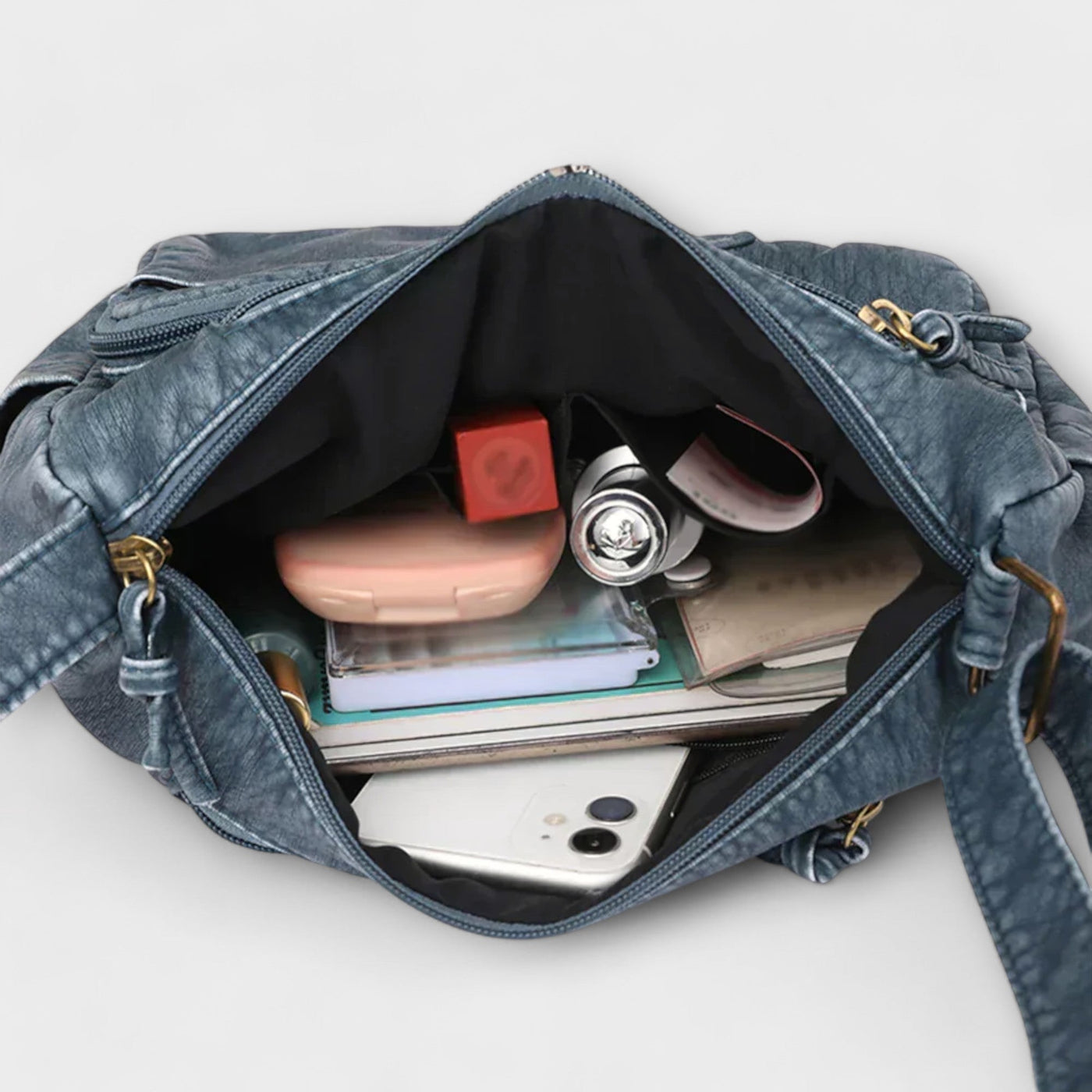 Nora. - Borsa in pelle della vecchia scuola