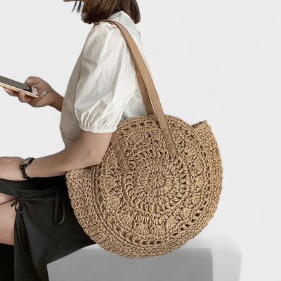 Nora. – Borsa da spiaggia intrecciata a mano