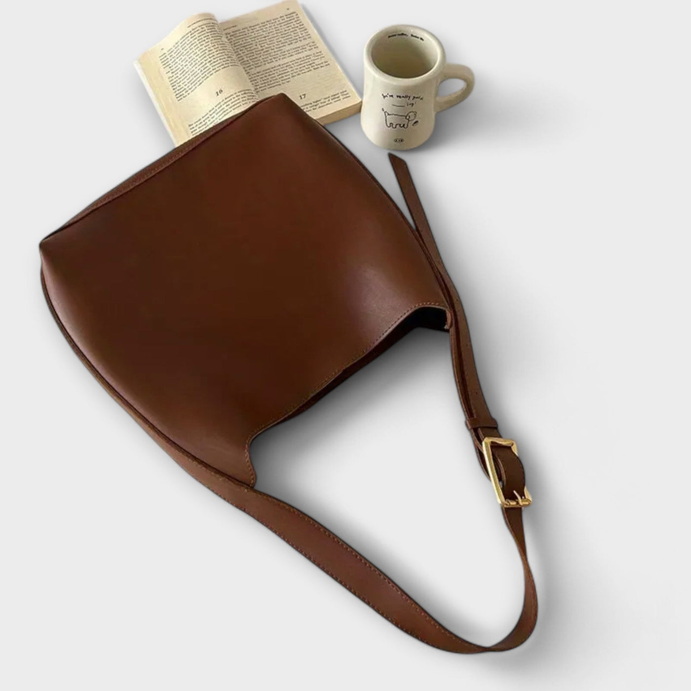 Nora. – Elegante borsa a spalla in pelle