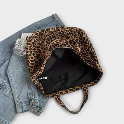 Nora. - Borsa alla moda con stampa leopardata