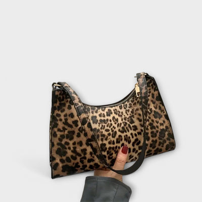 Nora. - Borsa a spalla in stile francese con motivo leopardato