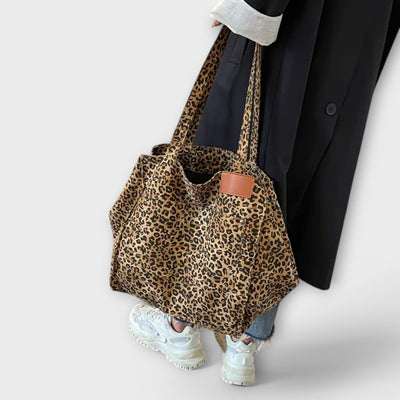Nora. - Elegante borsa a tracolla con motivo leopardato